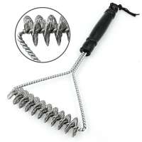 12 Inches Spring Brush Stainless Steel Wire Spring Brush and BBQ Grill Cleaner and Brush