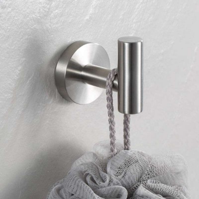 Brushed Nickel SUS304 Stainless Steel Coat Robe Clothes Hook Modern Wall Hook Holder Towel Hooks for Bathroom Kitchen Hotel