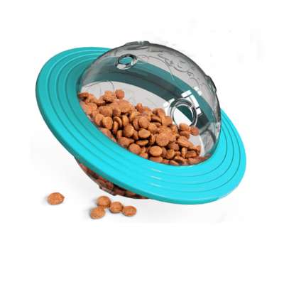 Dog Treat Ball UFO Food Dispenser Puzzle Slow Feeder Ball, Interactive Dog Frisbee Toy 2020