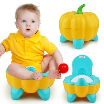 2020 New Design Dairy Cow Shape Portable Plastic Foldable Baby Toilet Potty Training Chair For Kids With PU Cushion